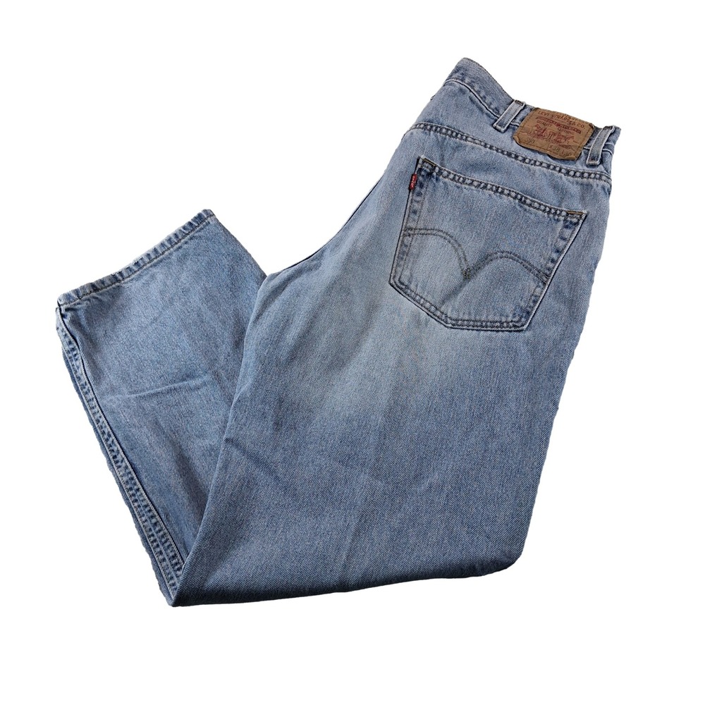 Levi's Vintage Levis 550 Relaxed Fit Jeans Mens 38x30 Light Wash Blue Denim